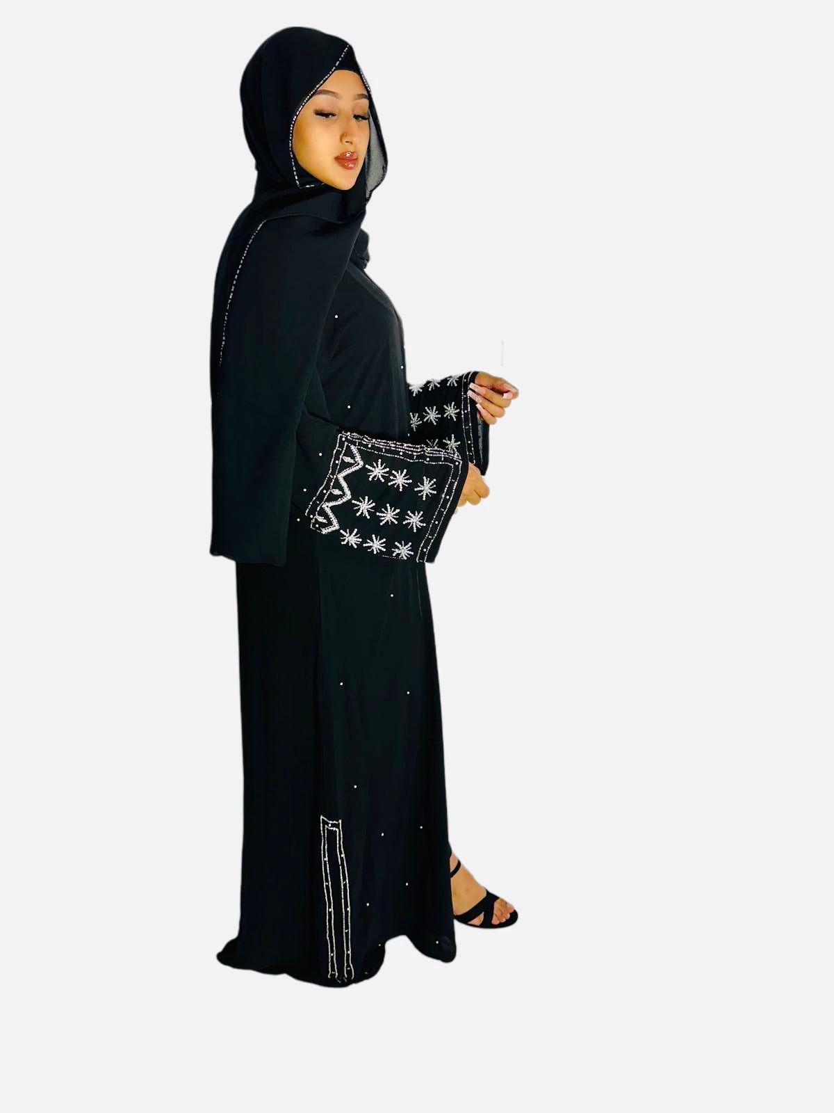 Star Embroidery Abaya