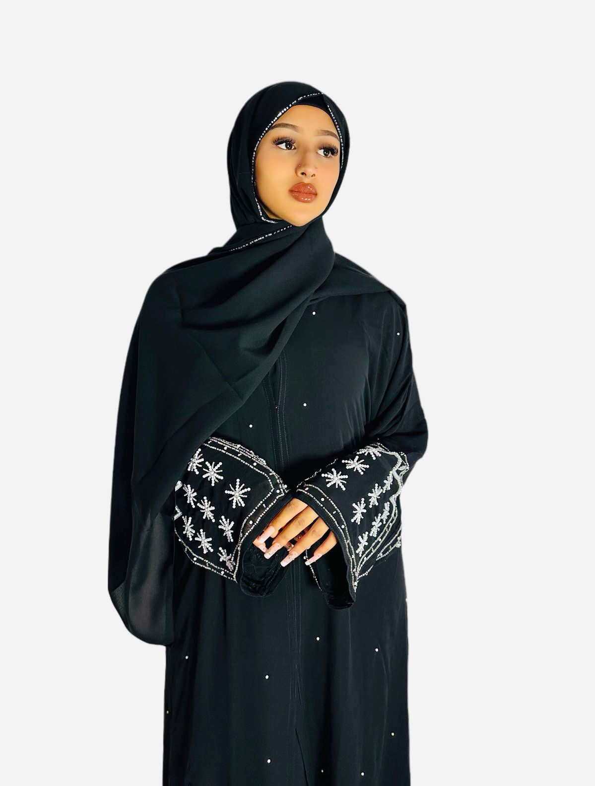 Star Embroidery Abaya