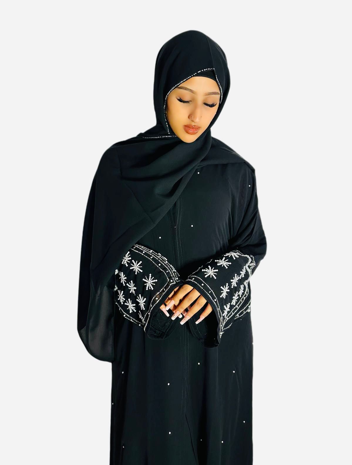 Star Embroidery Abaya