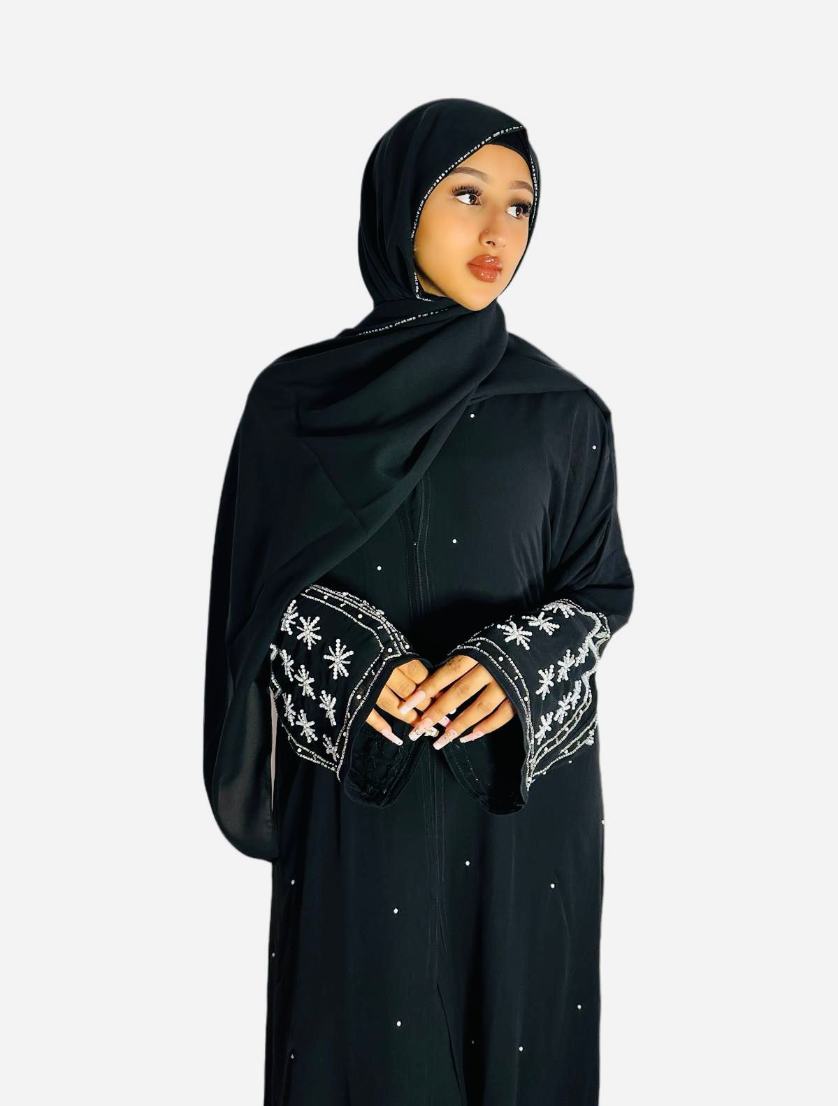 Star Embroidery Abaya