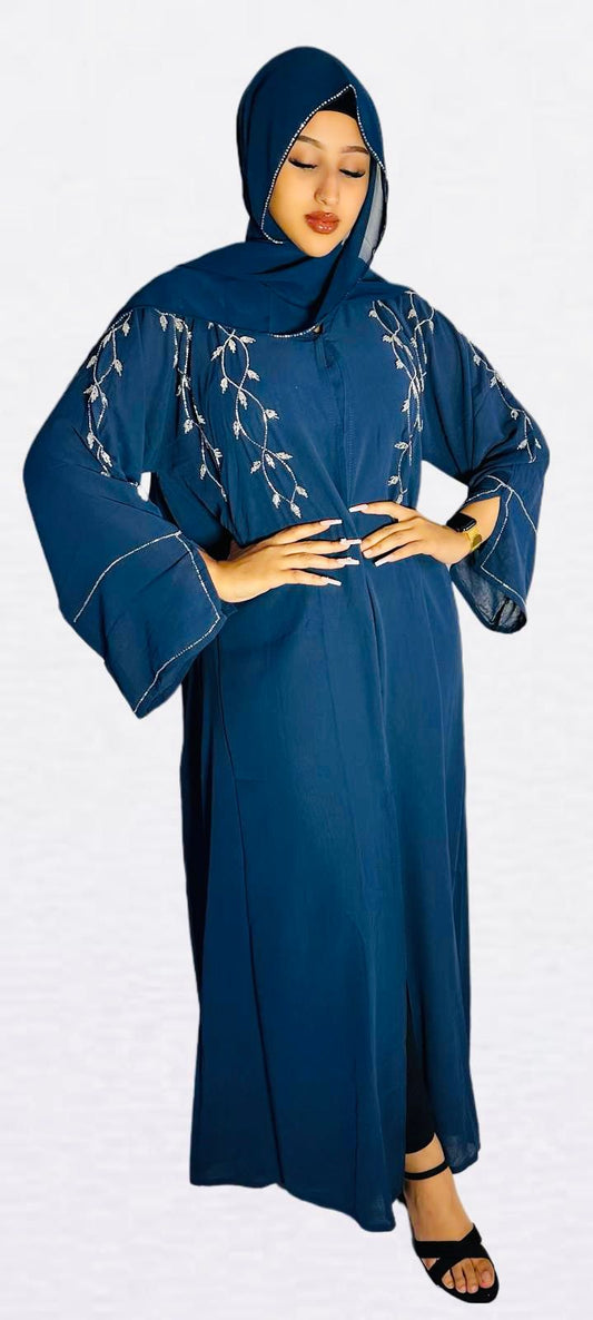Blue Leaf Abaya