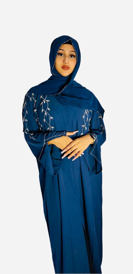 Blue Leaf Abaya