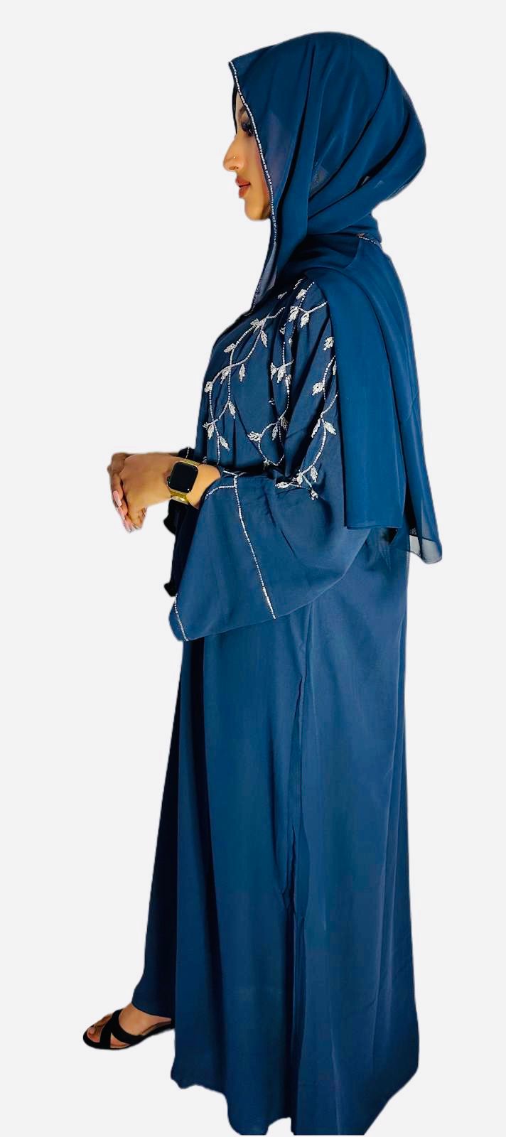 Blue Leaf Abaya