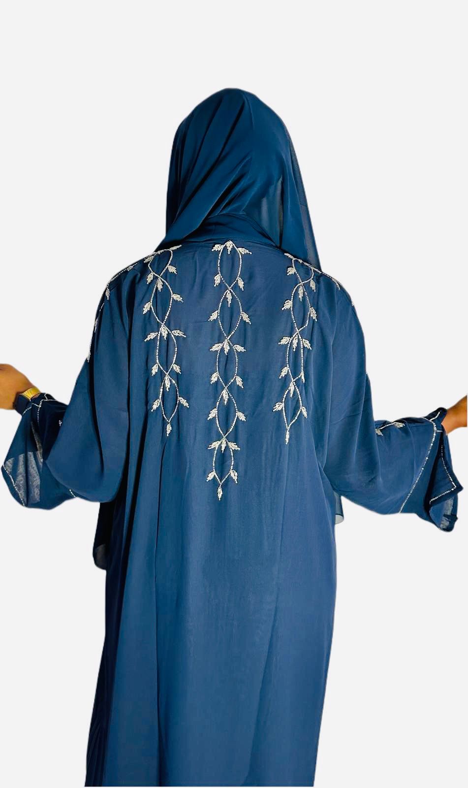 Blue Leaf Abaya